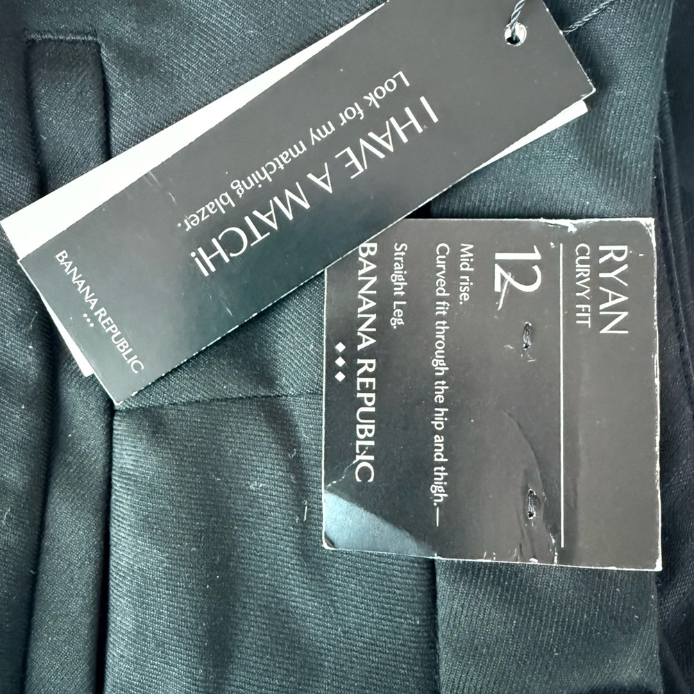 Banana Republic Black Ryan Curvy Fit Trousers